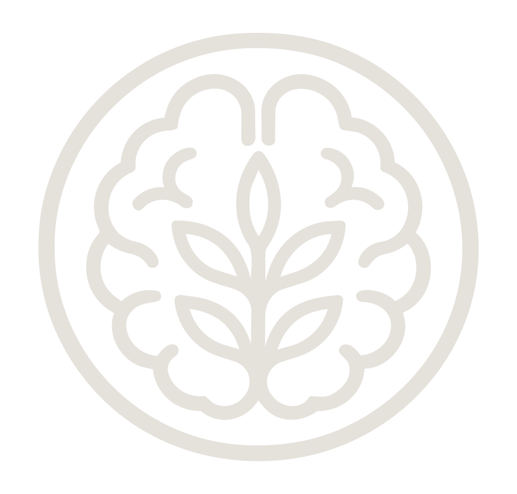 Logo beige de Mygraine — naturopathe spécialisée migraine et céphalée à Paris 17