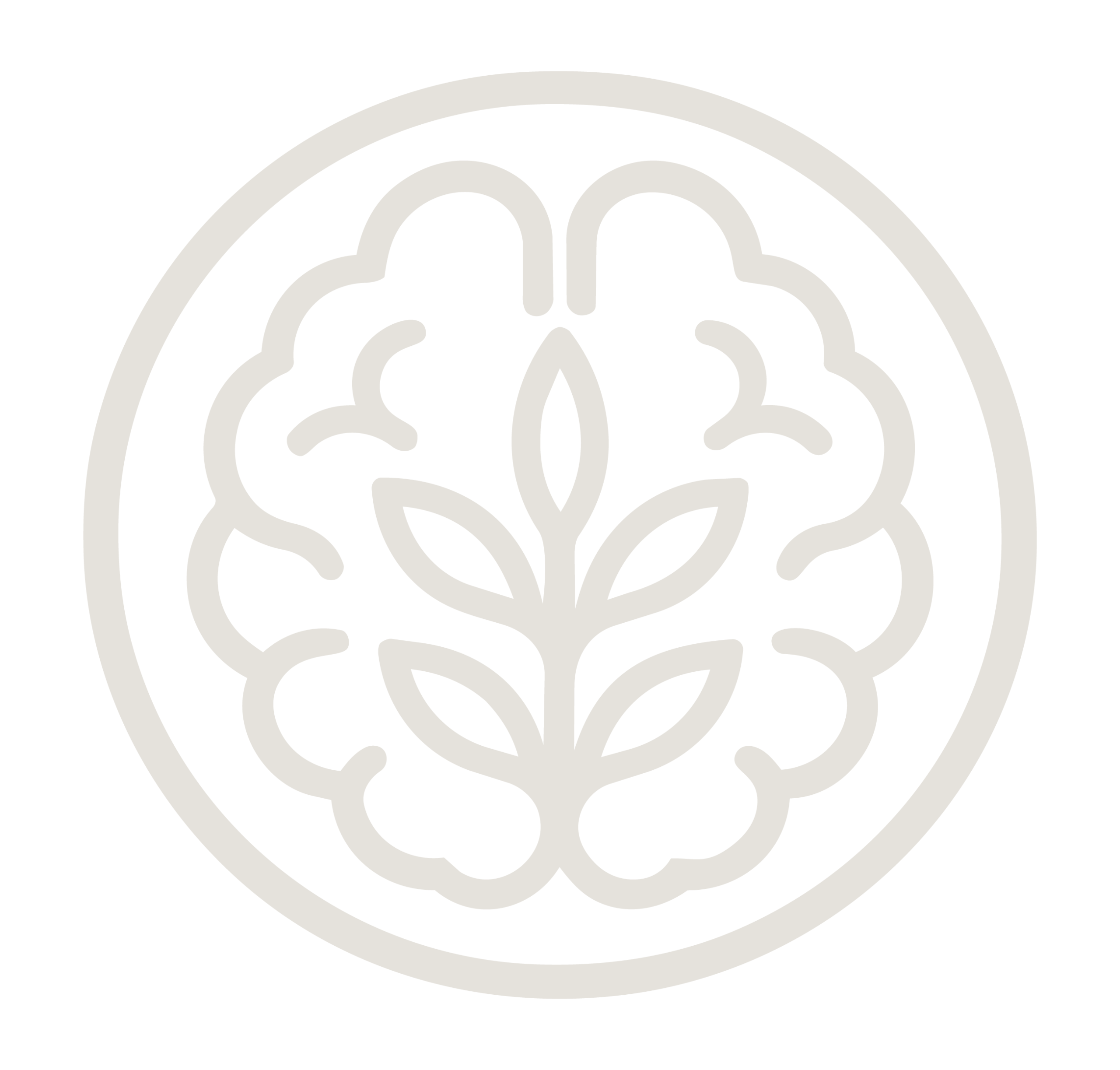 Logo beige de Mygraine — naturopathe spécialisée migraine et céphalée à Paris 17